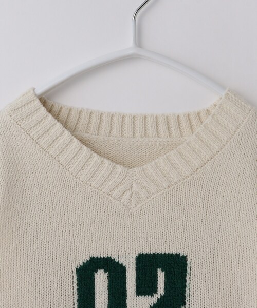 THE SHOP TK （ザ ショップ ティーケー ）の「【110-150/洗濯機で洗える】Vネックニット（ニット/セーター・キッズ・ネイビー/アイボリー・11/12/15 /13/14）」の10枚目の写真