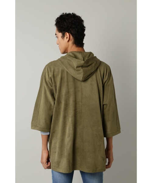 BLUE TORNADO(ブルートルネード)の「BLUE TORNADO∴スウェード裏毛ドルマンスリーブZipパーカ(パーカー・メンズ・ベージュ/カーキ・F)」の5枚目の写真