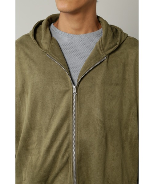 BLUE TORNADO(ブルートルネード)の「BLUE TORNADO∴スウェード裏毛ドルマンスリーブZipパーカ(パーカー・メンズ・ベージュ/カーキ・F)」の6枚目の写真