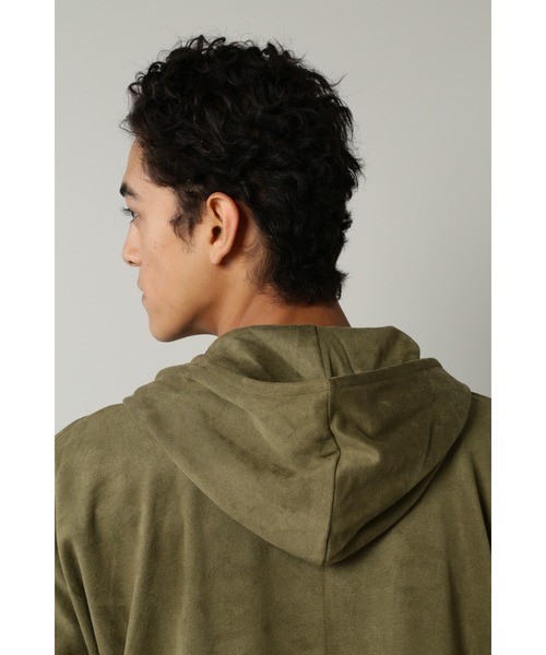 BLUE TORNADO(ブルートルネード)の「BLUE TORNADO∴スウェード裏毛ドルマンスリーブZipパーカ(パーカー・メンズ・ベージュ/カーキ・F)」の8枚目の写真