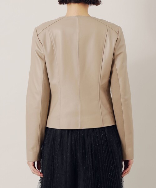 EPOCA THE SHOP（エポカザショップ）の「ラムレザーノーカラー