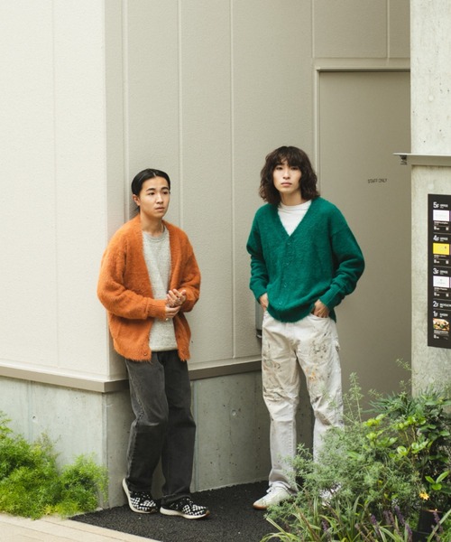 BROKEN BASE（ブロークンベース）の「シャギーニットカーディガン（カーディガン/ボレロ・メンズ・ブラック/グリーン/ブラウン・MEDIUM/LARGE）」の4枚目の写真