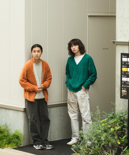 BROKEN BASE（ブロークンベース）の「シャギーニットカーディガン（カーディガン/ボレロ・メンズ・ブラック/グリーン/ブラウン・MEDIUM/LARGE）」の6枚目の写真