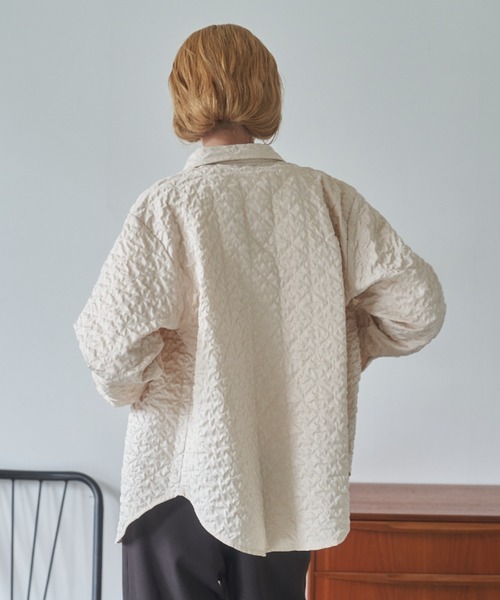 VACANCY（ヴァカンシー）の「ポコポコシャツジャケット（その他アウター・レディース・ブラック/アイボリー・FREE）」の8枚目の写真