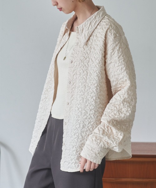 VACANCY（ヴァカンシー）の「ポコポコシャツジャケット（その他アウター・レディース・ブラック/アイボリー・FREE）」の12枚目の写真