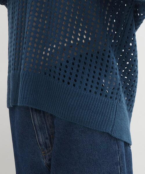 SHOO・LA・RUE(シューラルー)の「◆Vネックメッシュ編みニット(ニット/セーター・レディース・ブラック/ブルー/アイボリー・00)」の22枚目の写真