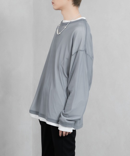 セール】【Adoon plain】シースルートップス（Tシャツ