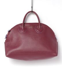 YOUNG & OLSEN/ヤングアンドオルセン EMBOSSED LEATHER ZIP BOAT BAG S