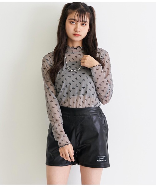 ANAP GiRL（アナップガール）の「フェイクレザーショートパンツ