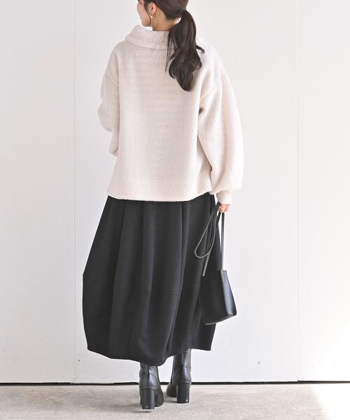 rps（アールピーエス）の「ショールカラーブークレープルオーバー（その他トップス・レディース・ピンク/アイボリー/モカ・フリー）」の6枚目の写真