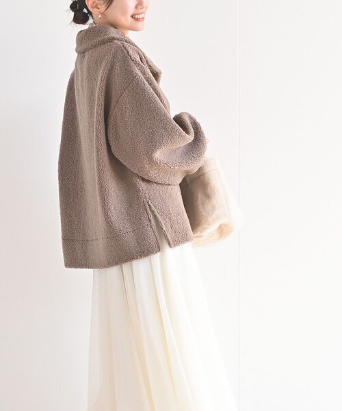 rps（アールピーエス）の「ショールカラーブークレープルオーバー（その他トップス・レディース・ピンク/アイボリー/モカ・フリー）」の13枚目の写真