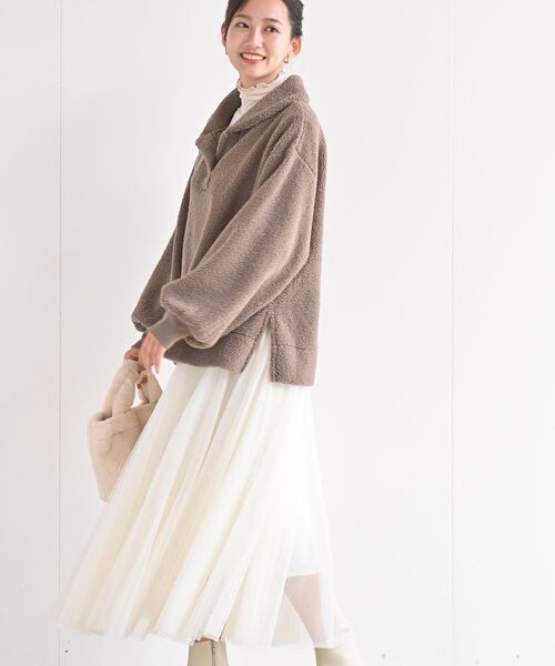 rps（アールピーエス）の「ショールカラーブークレープルオーバー（その他トップス・レディース・ピンク/アイボリー/モカ・フリー）」の15枚目の写真