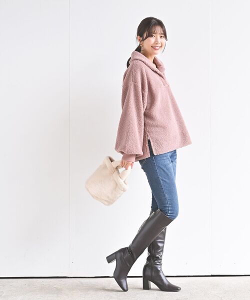 rps（アールピーエス）の「ショールカラーブークレープルオーバー（その他トップス・レディース・ピンク/アイボリー/モカ・フリー）」の20枚目の写真