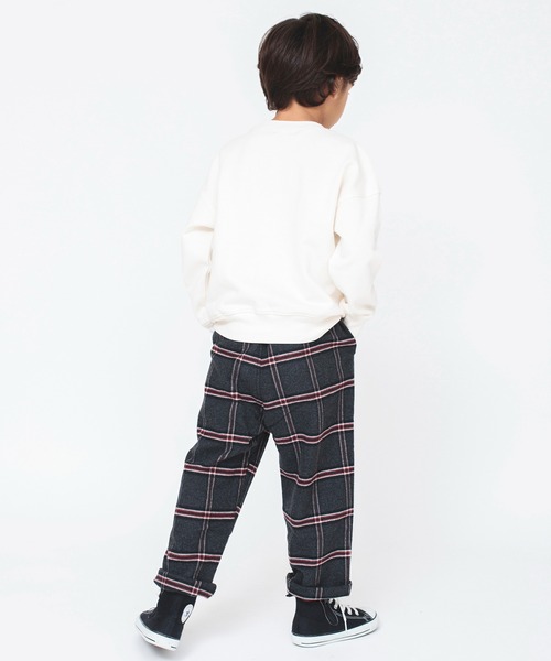 BRANSHES(ブランシェス)の「【やわらか】チェック柄起毛ロングパンツ(チノパンツ・キッズ・ブラック/チャコールグレー・120/130/150/90/140/110/100)」の10枚目の写真