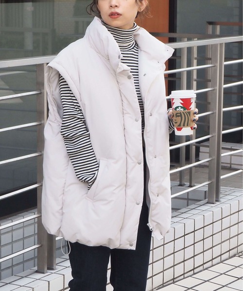 セール】ベスト2wayフェイクダウンブルゾン（ダウンジャケット/コート