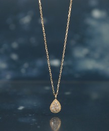 anq. | 「anq.」K10 ペアシェイプ　ダイヤモンドパヴェネックレス(ネックレス)