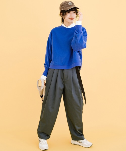 haco!（ハコ）の「女の子っぽくかわいく動きやすく美脚に見せたい気持ちに忠実なタックパンツ（その他パンツ・レディース・ライトブラウン/グレー・LARGE/MEDIUM/X-LARGE/SMALL）」の3枚目の写真