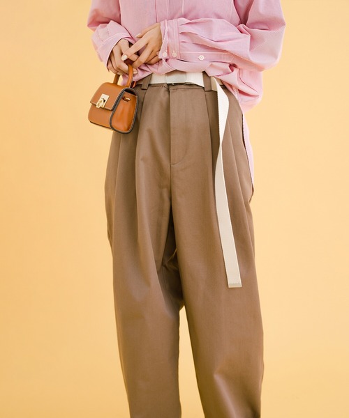 haco!（ハコ）の「女の子っぽくかわいく動きやすく美脚に見せたい気持ちに忠実なタックパンツ（その他パンツ・レディース・ライトブラウン/グレー・LARGE/MEDIUM/X-LARGE/SMALL）」の20枚目の写真