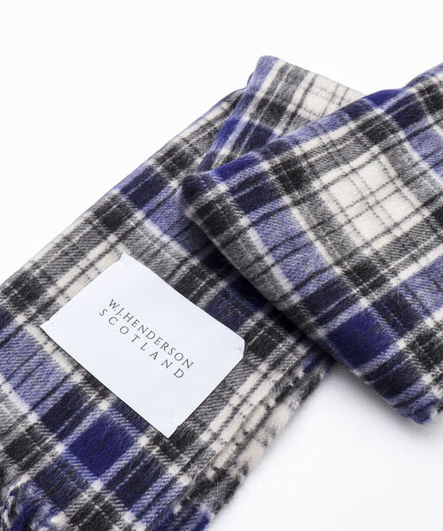 NOLLEY'S goodman（ノーリーズグッドマン）の「【W.J.HENDERSON/ダブル ジェイ ヘンダーソン】LAMORA WOVEN SCARF（マフラー・メンズ・ベージュ/グリーン/ベージュ系その他/スカイブルー/ネイビー/レッド・FREE）」の3枚目の写真