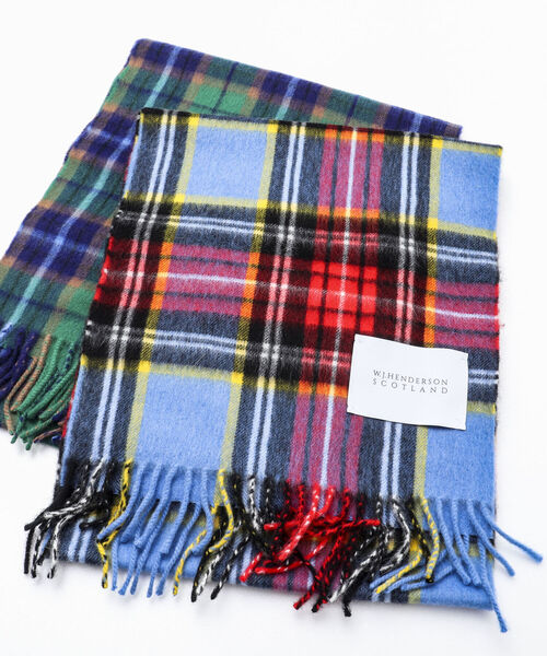 NOLLEY'S goodman（ノーリーズグッドマン）の「【W.J.HENDERSON/ダブル ジェイ ヘンダーソン】LAMORA WOVEN SCARF（マフラー・メンズ・ベージュ/グリーン/ベージュ系その他/スカイブルー/ネイビー/レッド・FREE）」の4枚目の写真