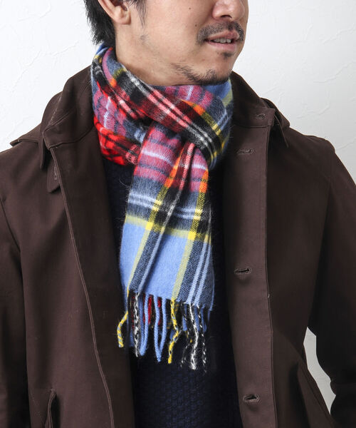 NOLLEY'S goodman（ノーリーズグッドマン）の「【W.J.HENDERSON/ダブル ジェイ ヘンダーソン】LAMORA WOVEN SCARF（マフラー・メンズ・ベージュ/グリーン/ベージュ系その他/スカイブルー/ネイビー/レッド・FREE）」の15枚目の写真
