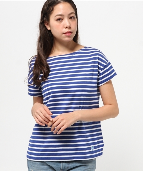 CIAOPANIC TYPY（チャオパニックティピー）の「【ORCIVAL】オーシバルボーダー（Tシャツ/カットソー・レディース・ホワイト/ロイヤルブルー・FREE）」の11枚目の写真