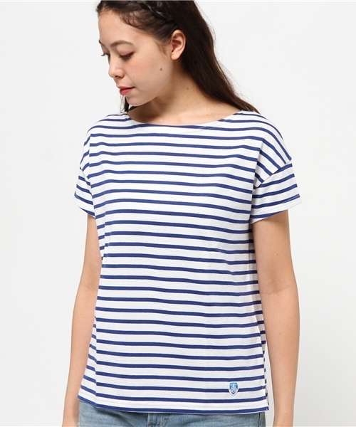 CIAOPANIC TYPY（チャオパニックティピー）の「【ORCIVAL】オーシバルボーダー（Tシャツ/カットソー・レディース・ホワイト/ロイヤルブルー・FREE）」の2枚目の写真