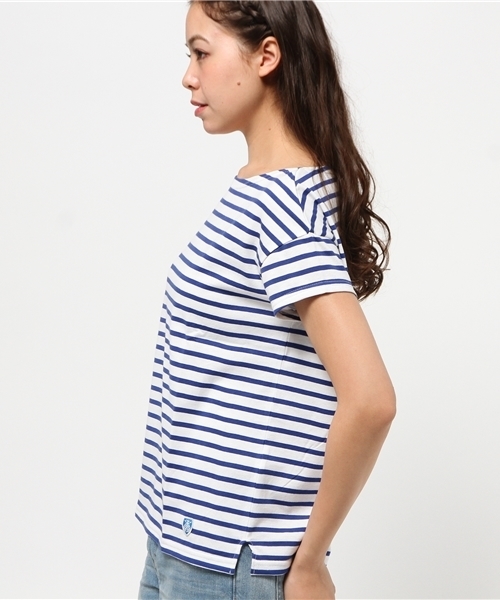 CIAOPANIC TYPY（チャオパニックティピー）の「【ORCIVAL】オーシバルボーダー（Tシャツ/カットソー・レディース・ホワイト/ロイヤルブルー・FREE）」の4枚目の写真