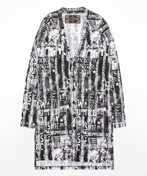 ROEN(ロエン)の「ROEN/ロエン/NOD STRIPE LONG CARDIGAN(カーディガン/ボレロ・メンズ・ホワイト・S)」の1枚目の写真