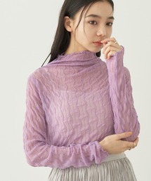 earth music&ecology | シアーガーゼハイネックプルオーバー(Tシャツ/カットソー)