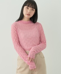 earth music&ecology | シアーガーゼハイネックプルオーバー(Tシャツ/カットソー)