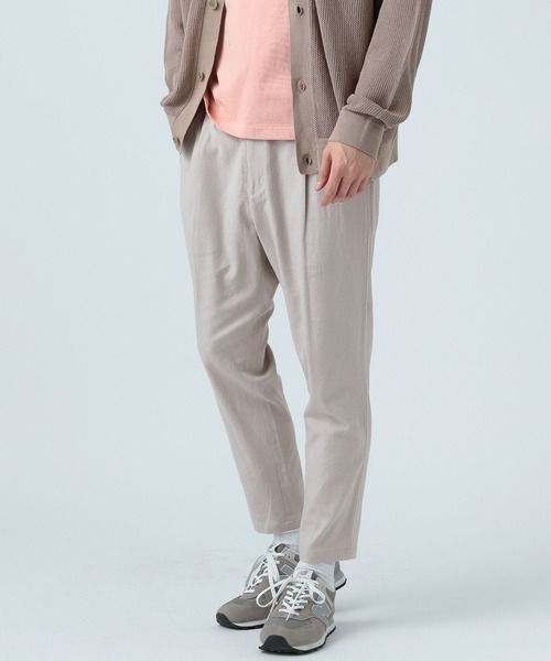 BAYFLOW(ベイフロー)の「リネンスリムテーパードパンツ(その他パンツ・メンズ・チャコール/カーキ/アイボリー/ブルー・SMALL/MEDIUM/LARGE)」の1枚目の写真