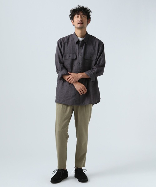 BAYFLOW(ベイフロー)の「リネンスリムテーパードパンツ(その他パンツ・メンズ・チャコール/カーキ/アイボリー/ブルー・SMALL/MEDIUM/LARGE)」の11枚目の写真