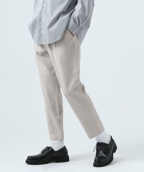 BAYFLOW(ベイフロー)の「リネンスリムテーパードパンツ(その他パンツ・メンズ・チャコール/カーキ/アイボリー/ブルー・SMALL/MEDIUM/LARGE)」の8枚目の写真