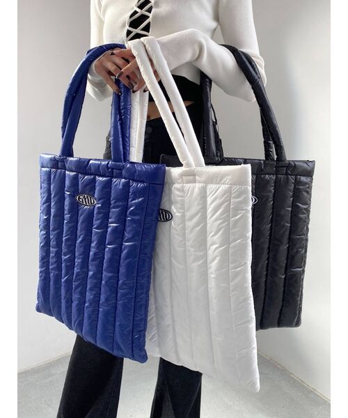 EMODA（エモダ）の「キルティングトートバッグ（トートバッグ・レディース・ホワイト/ブラック/ブルー・FREE）」の5枚目の写真