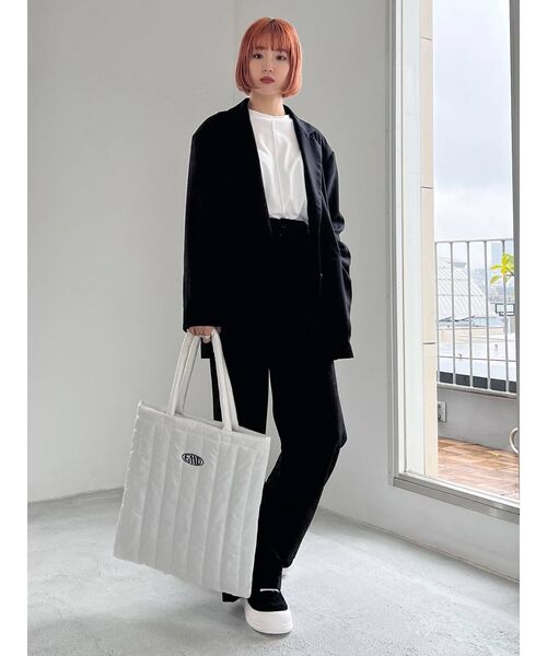 EMODA（エモダ）の「キルティングトートバッグ（トートバッグ・レディース・ホワイト/ブラック/ブルー・FREE）」の15枚目の写真