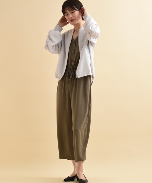 actuel（アクチュエル）の「【ＵＶ・吸水速乾】２ＷＡＹジョーゼット袖ドロストブルゾン（ブルゾン・レディース・チャコールグレー/オフホワイト/ライトグレー/ネイビー・FREE）」の21枚目の写真