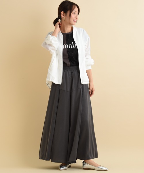 actuel（アクチュエル）の「【ＵＶ・吸水速乾】２ＷＡＹジョーゼット袖ドロストブルゾン（ブルゾン・レディース・チャコールグレー/オフホワイト/ライトグレー/ネイビー・FREE）」の22枚目の写真