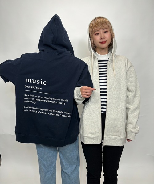 Alite cloth(アリーテクロス)の「バックメッセージプリントフルジップパーカー(パーカー・レディース・ブラック/オートミール/グレー/ブラウン/ネイビー・XL/M/2XL/L)」の5枚目の写真