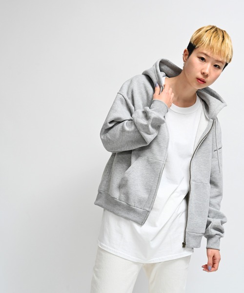 Alite cloth(アリーテクロス)の「バックメッセージプリントフルジップパーカー(パーカー・レディース・ブラック/オートミール/グレー/ブラウン/ネイビー・XL/M/2XL/L)」の8枚目の写真