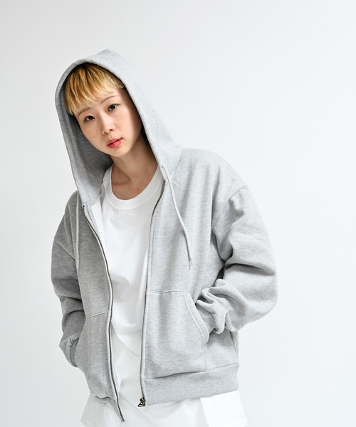 Alite cloth(アリーテクロス)の「バックメッセージプリントフルジップパーカー(パーカー・レディース・ブラック/オートミール/グレー/ブラウン/ネイビー・XL/M/2XL/L)」の9枚目の写真
