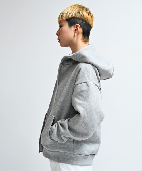 Alite cloth(アリーテクロス)の「バックメッセージプリントフルジップパーカー(パーカー・レディース・ブラック/オートミール/グレー/ブラウン/ネイビー・XL/M/2XL/L)」の11枚目の写真