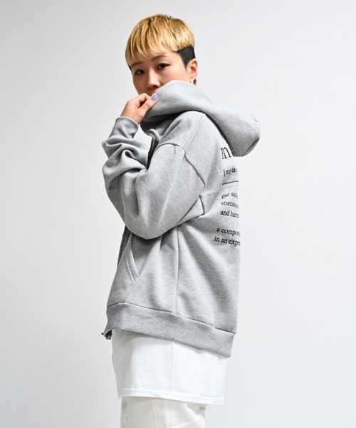 Alite cloth(アリーテクロス)の「バックメッセージプリントフルジップパーカー(パーカー・レディース・ブラック/オートミール/グレー/ブラウン/ネイビー・XL/M/2XL/L)」の12枚目の写真