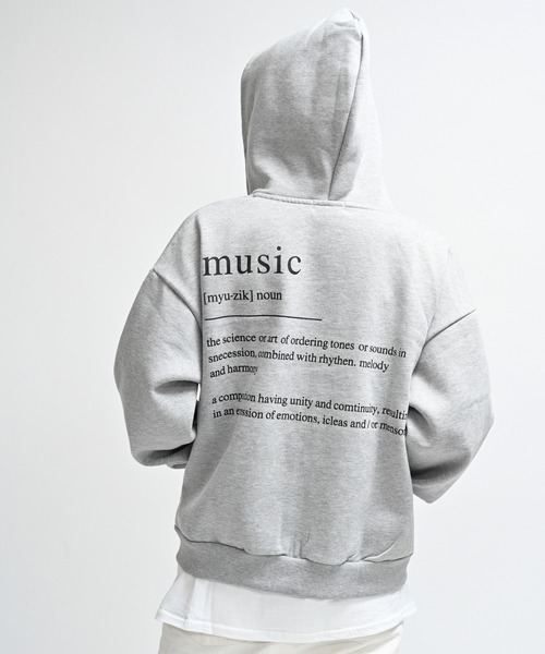 Alite cloth(アリーテクロス)の「バックメッセージプリントフルジップパーカー(パーカー・レディース・ブラック/オートミール/グレー/ブラウン/ネイビー・XL/M/2XL/L)」の13枚目の写真