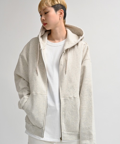 Alite cloth(アリーテクロス)の「バックメッセージプリントフルジップパーカー(パーカー・レディース・ブラック/オートミール/グレー/ブラウン/ネイビー・XL/M/2XL/L)」の18枚目の写真