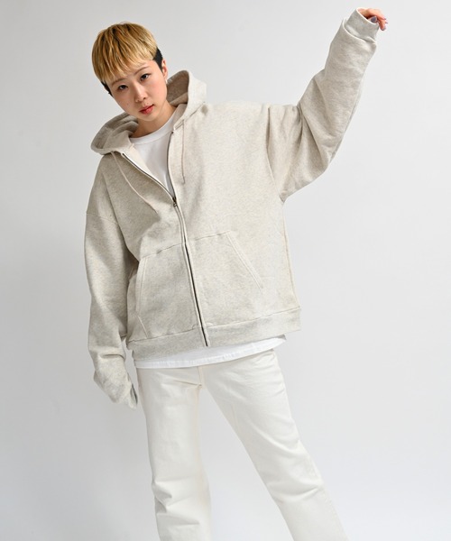 Alite cloth(アリーテクロス)の「バックメッセージプリントフルジップパーカー(パーカー・レディース・ブラック/オートミール/グレー/ブラウン/ネイビー・XL/M/2XL/L)」の20枚目の写真