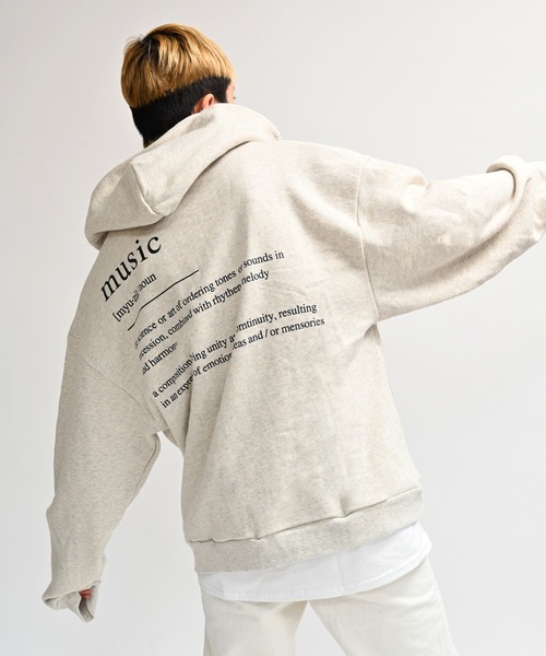 Alite cloth(アリーテクロス)の「バックメッセージプリントフルジップパーカー(パーカー・レディース・ブラック/オートミール/グレー/ブラウン/ネイビー・XL/M/2XL/L)」の22枚目の写真