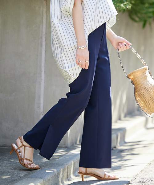 JOURNAL STANDARD(ジャーナルスタンダード)の「《追加》ダブルクロススリムパンツ(スラックス・レディース・ブラック/ネイビー・38/36/40)」の10枚目の写真