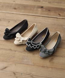 S*様 Öffen ブラック フラットシューズ フリル 美品 Offen オッフェン フラットシューズ ビッグフリル ブラック