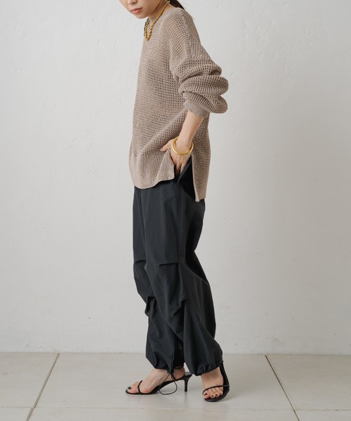 LOUNGEDRESS（ラウンジドレス）の「【earthy_/アーシー】パラシュートパンツ（カーゴパンツ・レディース・ブラック/カーキ/ホワイト・FREE）」の18枚目の写真